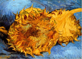 TWO CUT SUNFLOWERS, C.1887 - Van Gogh Painting On Canvas
